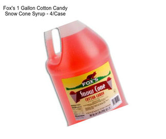 Fox\'s 1 Gallon Cotton Candy Snow Cone Syrup - 4/Case