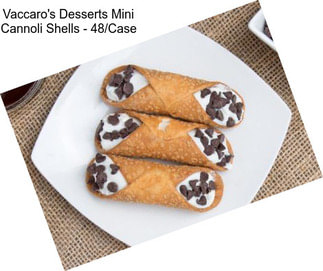 Vaccaro\'s Desserts Mini Cannoli Shells - 48/Case