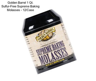 Golden Barrel 1 Qt. Sulfur-Free Supreme Baking Molasses - 12/Case