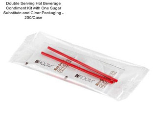 Double Serving Hot Beverage Condiment Kit with One Sugar Substitute and Clear Packaging - 250/Case