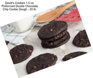 David\'s Cookies 1.5 oz. Preformed Double Chocolate Chip Cookie Dough - 20 lb.