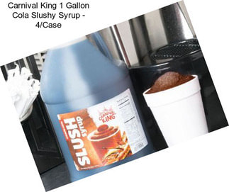 Carnival King 1 Gallon Cola Slushy Syrup - 4/Case