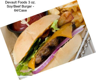 Devault Foods 3 oz. Soy/Beef Burger - 64/Case