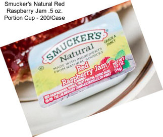 Smucker\'s Natural Red Raspberry Jam .5 oz. Portion Cup - 200/Case