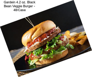 Gardein 4.2 oz. Black Bean Veggie Burger - 48/Case