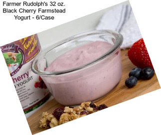 Farmer Rudolph\'s 32 oz. Black Cherry Farmstead Yogurt - 6/Case