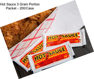 Hot Sauce 3 Gram Portion Packet - 200/Case