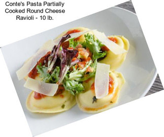 Conte\'s Pasta Partially Cooked Round Cheese Ravioli - 10 lb.