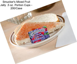 Smucker\'s Mixed Fruit Jelly .5 oz. Portion Cups - 200/Case