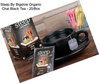 Steep By Bigelow Organic Chai Black Tea - 20/Box