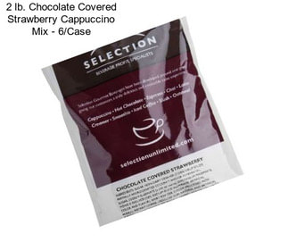 2 lb. Chocolate Covered Strawberry Cappuccino Mix - 6/Case