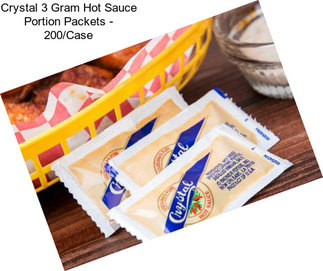 Crystal 3 Gram Hot Sauce Portion Packets - 200/Case