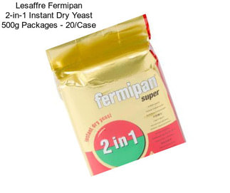 Lesaffre Fermipan 2-in-1 Instant Dry Yeast 500g Packages - 20/Case