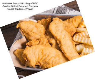 Garimark Foods 5 lb. Bag of RTC Golden Select Breaded Chicken Breast Tenders - 2/Case