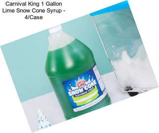 Carnival King 1 Gallon Lime Snow Cone Syrup - 4/Case