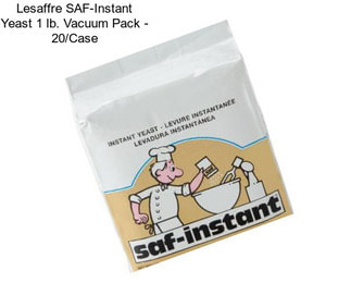 Lesaffre SAF-Instant Yeast 1 lb. Vacuum Pack - 20/Case
