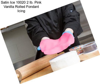 Satin Ice 10020 2 lb. Pink Vanilla Rolled Fondant Icing