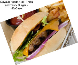 Devault Foods 4 oz. Thick and Tasty Burger - 40/Case