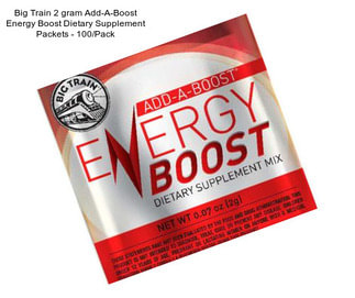 Big Train 2 gram Add-A-Boost Energy Boost Dietary Supplement Packets - 100/Pack