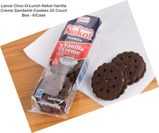 Lance Choc-O-Lunch Nekot Vanilla Creme Sandwich Cookies 20 Count Box - 6/Case