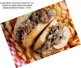 Levan Bros. 22-Count Case of 7 oz. Portions Lightly Seasoned Beef Steak Sandwich Slices - 10 lb.