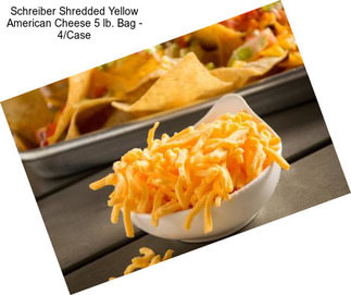 Schreiber Shredded Yellow American Cheese 5 lb. Bag - 4/Case