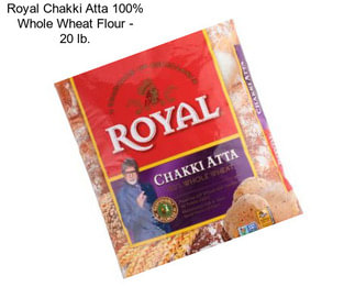 Royal Chakki Atta 100% Whole Wheat Flour - 20 lb.