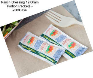 Ranch Dressing 12 Gram Portion Packets - 200/Case