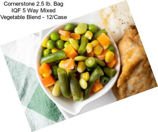 Cornerstone 2.5 lb. Bag IQF 5 Way Mixed Vegetable Blend - 12/Case