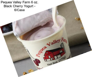Pequea Valley Farm 6 oz. Black Cherry Yogurt - 6/Case