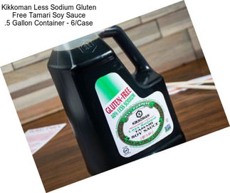 Kikkoman Less Sodium Gluten Free Tamari Soy Sauce .5 Gallon Container - 6/Case
