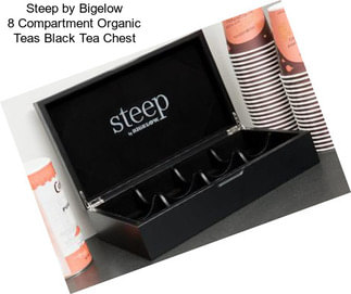 Steep by Bigelow 8 Compartment Organic Teas Black Tea Chest