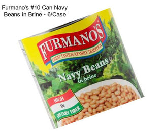 Furmano\'s #10 Can Navy Beans in Brine - 6/Case