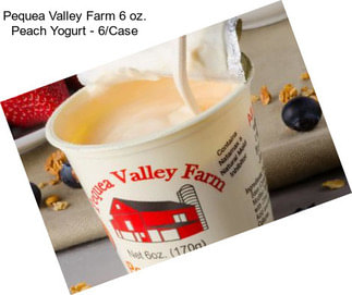 Pequea Valley Farm 6 oz. Peach Yogurt - 6/Case