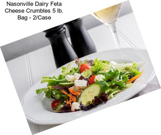 Nasonville Dairy Feta Cheese Crumbles 5 lb. Bag - 2/Case