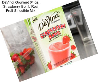 DaVinci Gourmet 64 oz. Strawberry Bomb Real Fruit Smoothie Mix