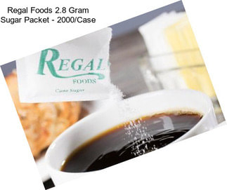 Regal Foods 2.8 Gram Sugar Packet - 2000/Case