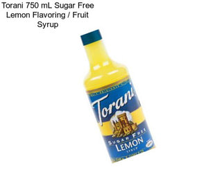 Torani 750 mL Sugar Free Lemon Flavoring / Fruit Syrup