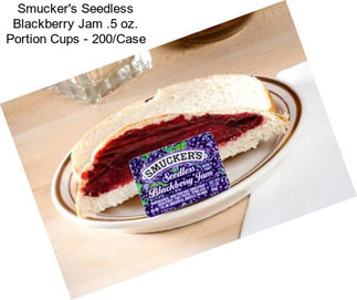 Smucker\'s Seedless Blackberry Jam .5 oz. Portion Cups - 200/Case