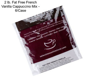 2 lb. Fat Free French Vanilla Cappuccino Mix - 6/Case