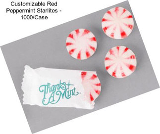 Customizable Red Peppermint Starlites - 1000/Case