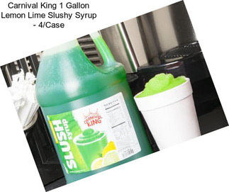 Carnival King 1 Gallon Lemon Lime Slushy Syrup - 4/Case