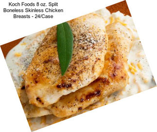 Koch Foods 8 oz. Split Boneless Skinless Chicken Breasts - 24/Case