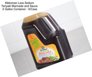 Kikkoman Less Sodium Teriyaki Marinade and Sauce .5 Gallon Container - 6/Case