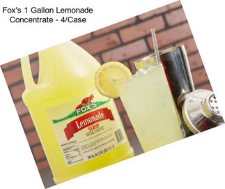 Fox\'s 1 Gallon Lemonade Concentrate - 4/Case
