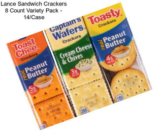 Lance Sandwich Crackers 8 Count Variety Pack - 14/Case