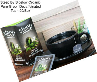 Steep By Bigelow Organic Pure Green Decaffeinated Tea - 20/Box