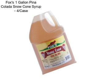 Fox\'s 1 Gallon Pina Colada Snow Cone Syrup - 4/Case