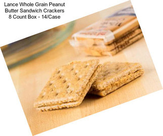 Lance Whole Grain Peanut Butter Sandwich Crackers 8 Count Box - 14/Case