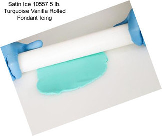 Satin Ice 10557 5 lb. Turquoise Vanilla Rolled Fondant Icing